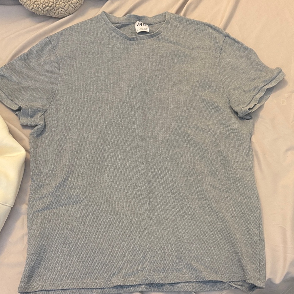Zara Heather Gray Short Sleeve Tee